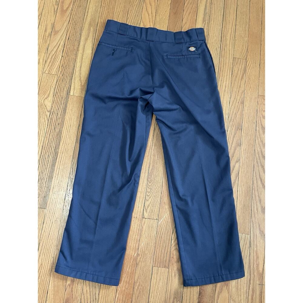 Dickies 874 Original Fit Work Pants Mens 34x29 Navy Blue Flat Front Chino 874NV - Picture 14 of 14